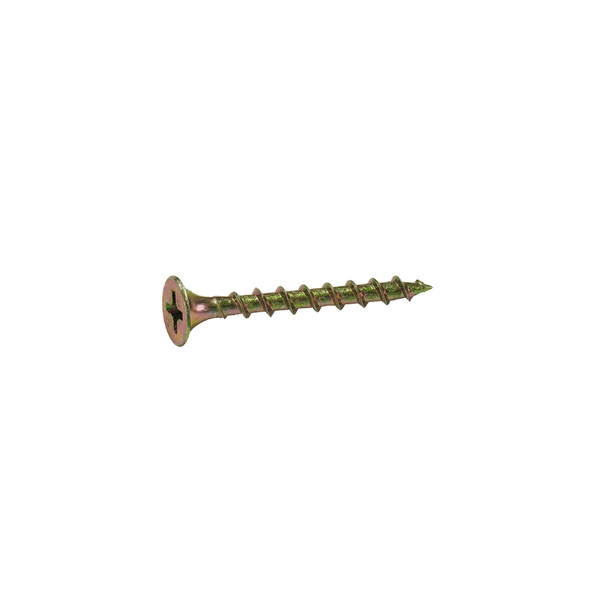 Grip-Rite Wood Screw, #6, 1-1/4 in, Zinc Plated Steel Bugle Head Phillips Drive 114GS25BK